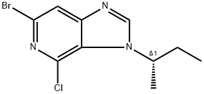 3H-Imidazo[4,5-c]pyridine, 6-bromo-4-chloro-3-[(1S)-1-methylpropyl]- Structure