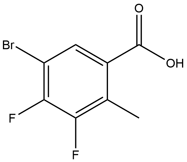 5-bromo-3,4-difluoro-2-methylbenzoic acid 化学構造式