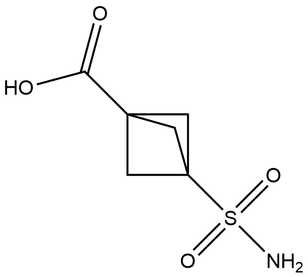 3-sulfamoylbicyclo[1.1.1]pentane-1-carboxylic acid Struktur