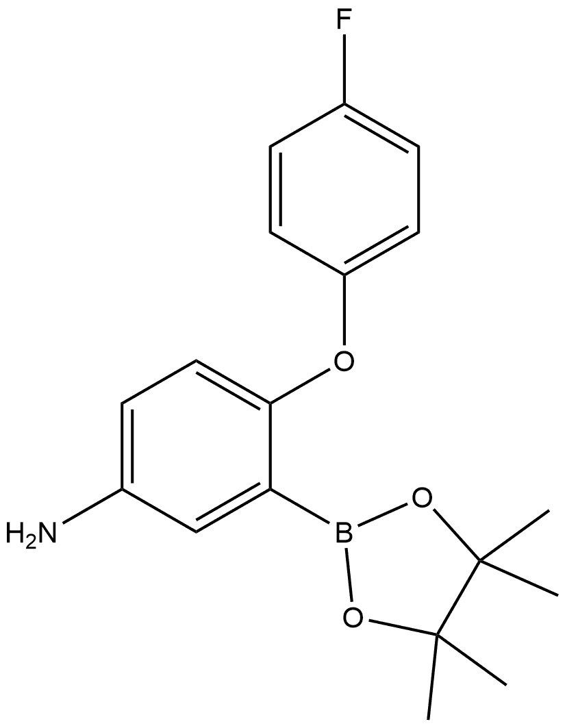 4-(4-Fluorophenoxy)-3-(4,4,5,5-tetramethyl-1,3,2-dioxaborolan-2-yl)aniline,2417034-95-6,结构式