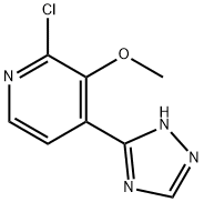 Pyridine, 2-chloro-3-methoxy-4-(1H-1,2,4-triazol-5-yl)- Structure