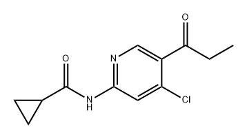Cyclopropanecarboxamide, N-[4-chloro-5-(1-oxopropyl)-2-pyridinyl]- 结构式