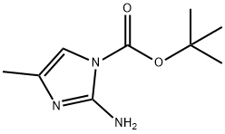 1H-Imidazole-1-carboxylic acid, 2-amino-4-methyl-, 1,1-dimethylethyl ester 化学構造式