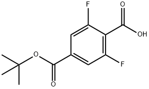 1,4-Benzenedicarboxylic acid, 2,6-difluoro-, 4-(1,1-dimethylethyl) ester Structure