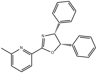 (4R,5S)-2-(6-Methylpyridin-2-yl)-4,5-diphenyl-4,5-dihydrooxazole Struktur