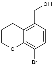 2H-1-Benzopyran-5-methanol, 8-bromo-3,4-dihydro- 化学構造式