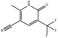 3-Pyridinecarbonitrile, 1,6-dihydro-2-methyl-6-oxo-5-(trifluoromethyl)- Struktur