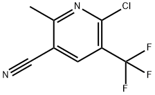 6-氯-2-甲基-5-(三氟甲基)-3-吡啶腈,2417423-23-3,结构式