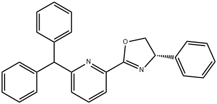 Pyridine, 2-[(4S)-4,5-dihydro-4-phenyl-2-oxazolyl]-6-(diphenylmethyl)- Struktur