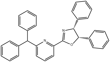 Pyridine, 2-[(4R,5S)-4,5-dihydro-4,5-diphenyl-2-oxazolyl]-6-(diphenylmethyl)-|(4R,5S)-2-(6-二苯甲基吡啶-2-基)-4,5-二苯基-4,5-二氢恶唑