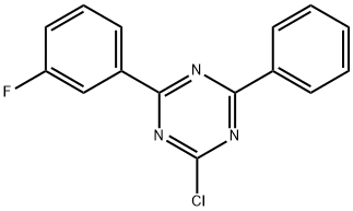 1,3,5-Triazine, 2-chloro-4-(3-fluorophenyl)-6-phenyl- Struktur