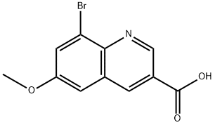 8-溴-6-甲氧基喹啉-3-羧酸, 2417721-75-4, 结构式