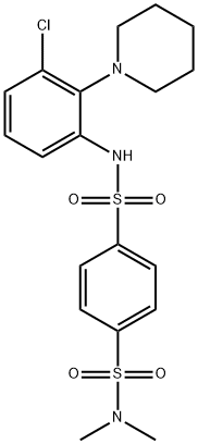 1,4-Benzenedisulfonamide, N4-[3-chloro-2-(1-piperidinyl)phenyl]-N1,N1-dimethyl-|N'-[3-氯-2-(1-哌啶基)苯基]-N,N-二甲基-1,4-苯二磺酰胺