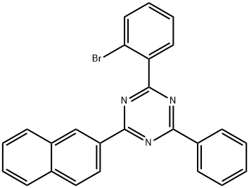 1,3,5-Triazine, 2-(2-bromophenyl)-4-(2-naphthalenyl)-6-phenyl- Structure