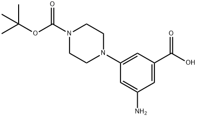 3-amino-5-{4-[(tert-butoxy)carbonyl]piperazin-1-yl}benzoic acid|2418729-68-5