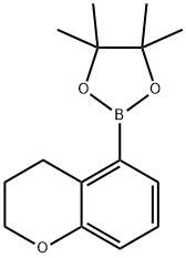 2H-1-Benzopyran, 3,4-dihydro-5-(4,4,5,5-tetramethyl-1,3,2-dioxaborolan-2-yl)- Structure