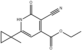 4-Pyridinecarboxylic acid, 3-cyano-1,2-dihydro-6-(1-methylcyclopropyl)-2-oxo-, ethyl ester Structure