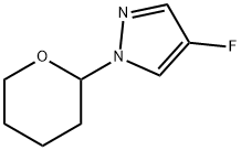 1H-Pyrazole, 4-fluoro-1-(tetrahydro-2H-pyran-2-yl)- Structure