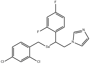 1H-Imidazole, 1-[2-[[(2,4-dichlorophenyl)methyl]seleno]-2-(2,4-difluorophenyl)ethyl]- 化学構造式