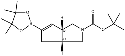 (3AR,6AS)-5-(4,4,5,5-四甲基-1,3,2-二氧杂硼烷-2-基)-3,3A,4,6A-四氢环戊烷[C]吡咯-2(1H)-羧酸叔丁酯, 2422054-11-1, 结构式