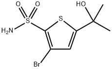 2-Thiophenesulfonamide, 3-bromo-5-(1-hydroxy-1-methylethyl)- Struktur