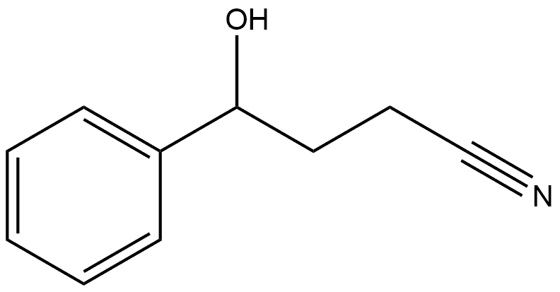 Benzenebutanenitrile, γ-hydroxy- 化学構造式