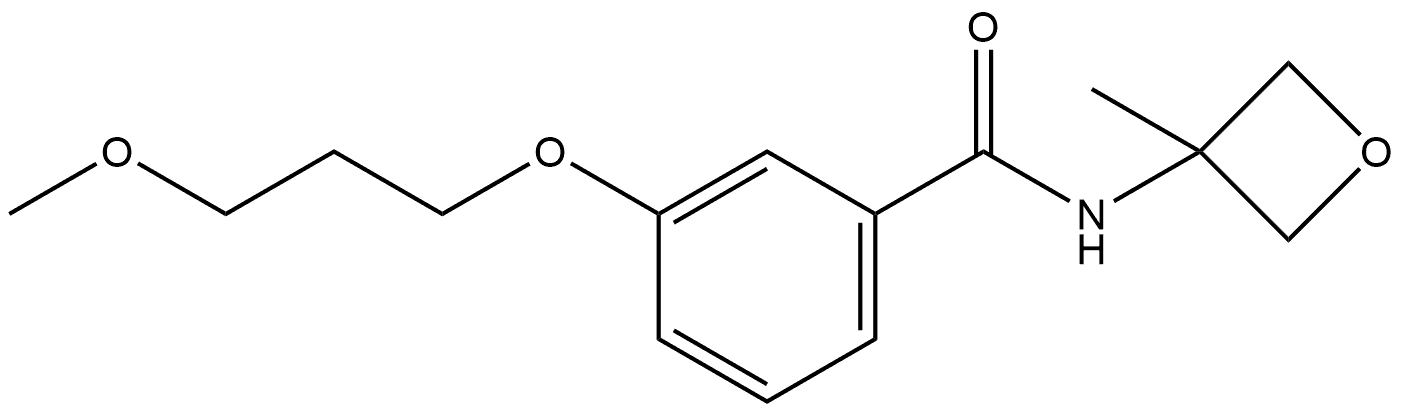 3-(3-Methoxypropoxy)-N-(3-methyl-3-oxetanyl)benzamide 结构式