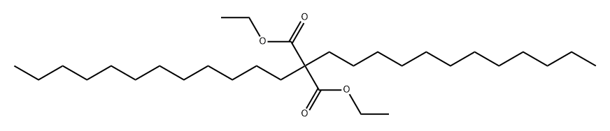 Propanedioic acid, 2,2-didodecyl-, 1,3-diethyl ester 结构式