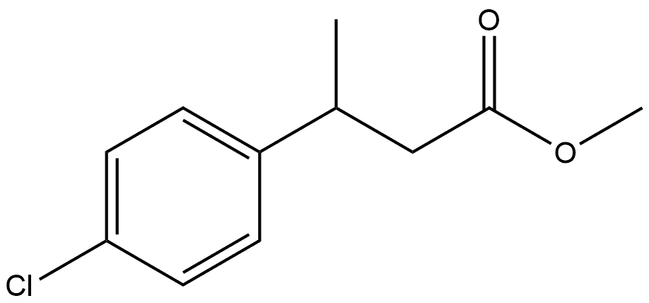 Benzenepropanoic acid, 4-chloro-β-methyl-, methyl ester 化学構造式