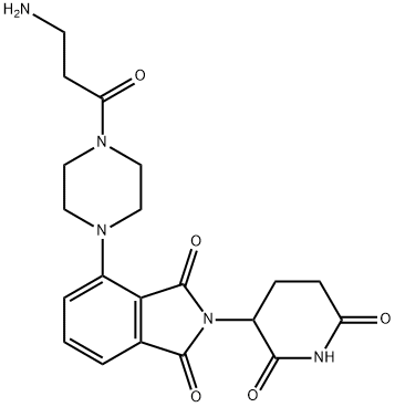 4-[4-(3-amino-1-oxopropyl)-1-piperazinyl]-2-(2,6-dioxo-3-piperidinyl)-1H-Isoindole-1,3(2H)-dione Structure