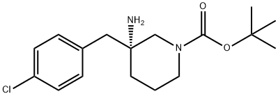 (R)-tert-Butyl-3-amino-3-(4-chlorobenzyl)piperidine-1-carboxylate Structure