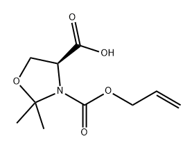 3,4-Oxazolidinedicarboxylic acid, 2,2-dimethyl-, 3-(2-propen-1-yl) ester, (4S)-,2426661-50-7,结构式