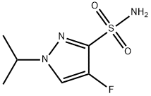 4-Fluoro-1-(1-methylethyl)-1H-pyrazole-3-sulfonamide 化学構造式