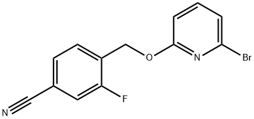Benzonitrile, 4-[[(6-bromo-2-pyridinyl)oxy]methyl]-3-fluoro-,2428643-63-2,结构式
