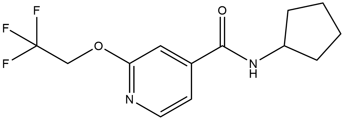 N-Cyclopentyl-2-(2,2,2-trifluoroethoxy)-4-pyridinecarboxamide Structure