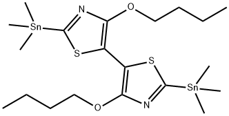 4,4'-二丁氧基-2,2'-双(三甲基锡)-5,5'-联噻唑,2432086-16-1,结构式