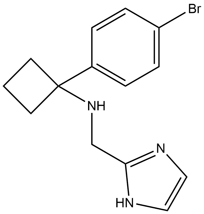 N-1-(4-Bromophenyl)cyclobutyl-1H-imidazole-2-methanamine Struktur