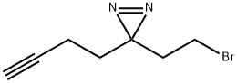 3H-Diazirine, 3-(2-bromoethyl)-3-(3-butyn-1-yl)- 化学構造式