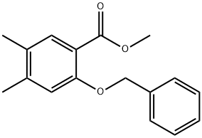 Methyl 2-(benzyloxy)-4,5-dimethylbenzoate Struktur