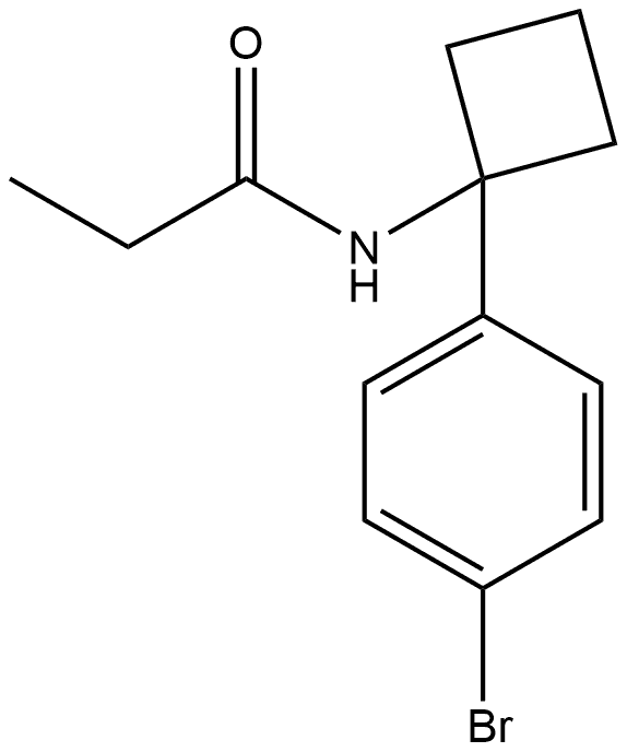 N-(1-(4-溴苯基)环丁基)丙酰胺,2433389-26-3,结构式