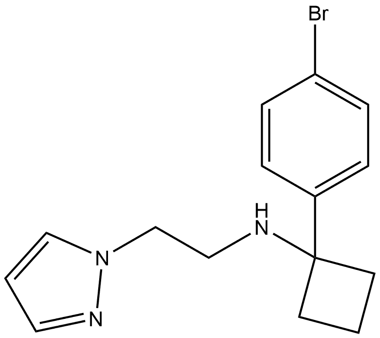 N-(2-(1H-吡唑-1-基)乙基)-1-(4-溴苯基)环丁胺,2433395-33-4,结构式