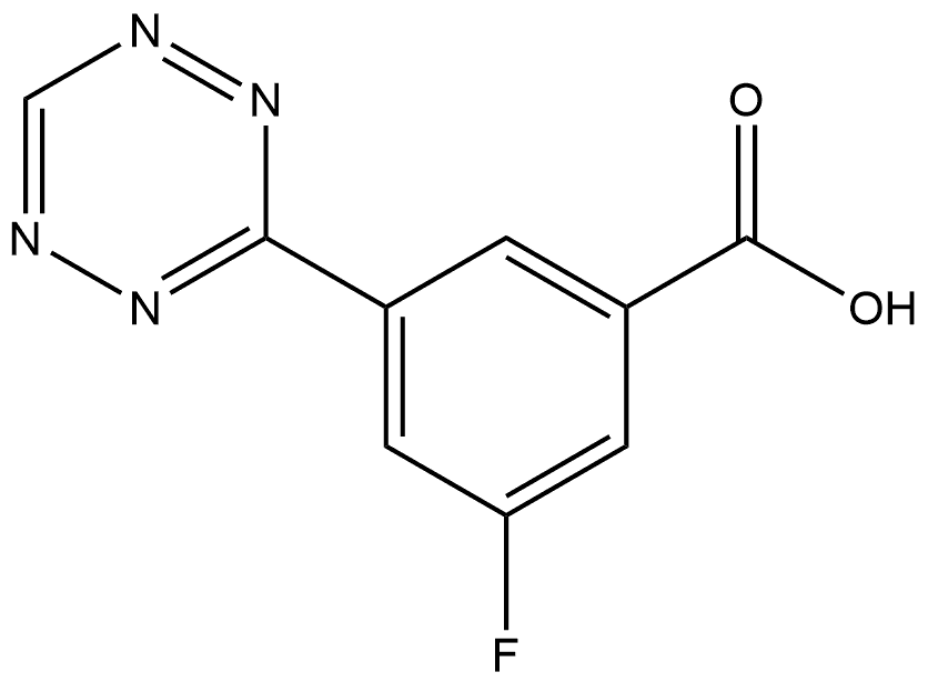 3-Fluoro-5-(1,2,4,5-tetrazin-3-yl)benzoic acid 结构式