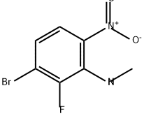 3-溴-2-氟-N-甲基-6-硝基苯胺 结构式