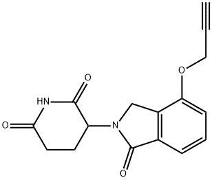 3-[1-氧代-4-(丙-2-炔-1-基氧基)异吲哚啉-2-基]哌啶-2,6-二酮,2434750-54-4,结构式