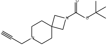 2,7-Diazaspiro[3.5]nonane-2-carboxylic acid, 7-(2-propyn-1-yl)-, 1,1-dimethylethyl ester Struktur