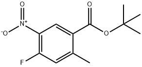 Benzoic acid, 4-fluoro-2-methyl-5-nitro-, 1,1-dimethylethyl ester Structure