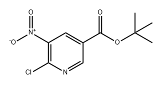 3-Pyridinecarboxylic acid, 6-chloro-5-nitro-, 1,1-dimethylethyl ester Struktur