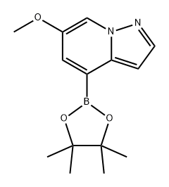 Pyrazolo[1,5-a]pyridine, 6-methoxy-4-(4,4,5,5-tetramethyl-1,3,2-dioxaborolan-2-yl)- Structure