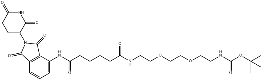 5,8-Dioxa-2,11-diazaheptadecanoic acid, 17-[[2-(2,6-dioxo-3-piperidinyl)-2,3-dihydro-1,3-dioxo-1H-isoindol-4-yl]amino]-12,17-dioxo-, 1,1-dimethylethyl ester|