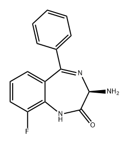 2H-1,4-Benzodiazepin-2-one, 3-amino-9-fluoro-1,3-dihydro-5-phenyl-, (3R)- Structure
